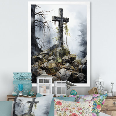 Religious Cross Sacred Solace I - Christianism Canvas Prints