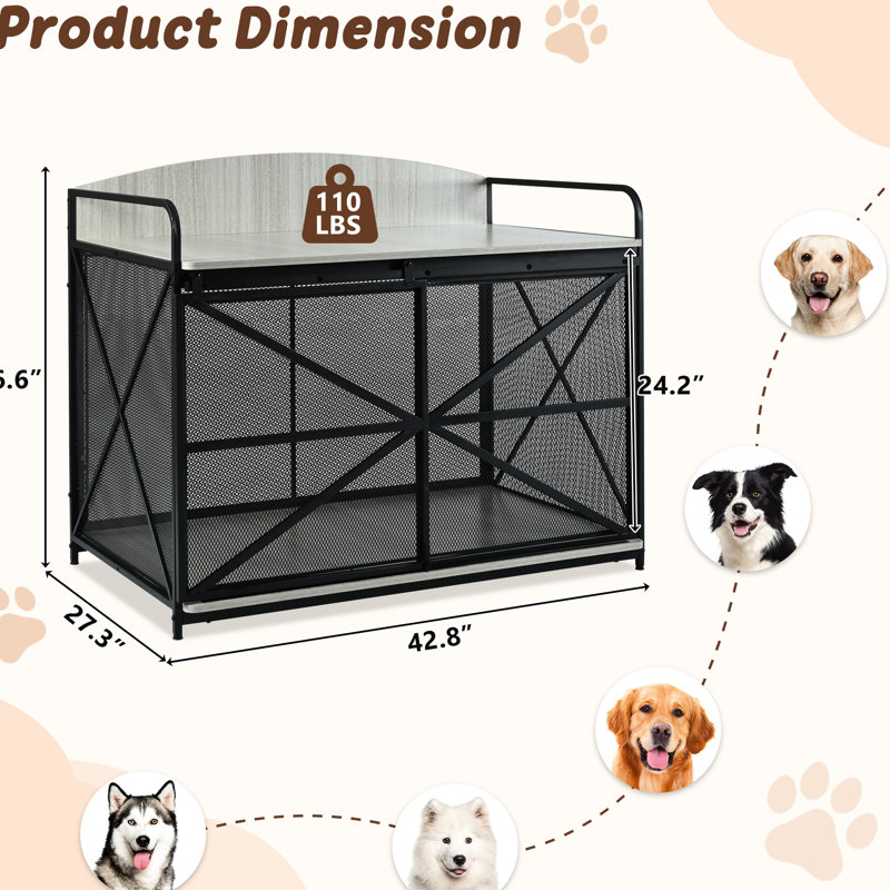 Caisse pour chien Style, Gris