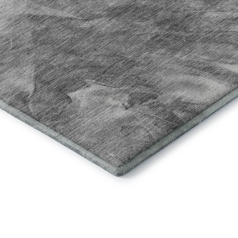 Premium Machine Washable Cerrito Gray Rug, Rectangle 3' x 5'