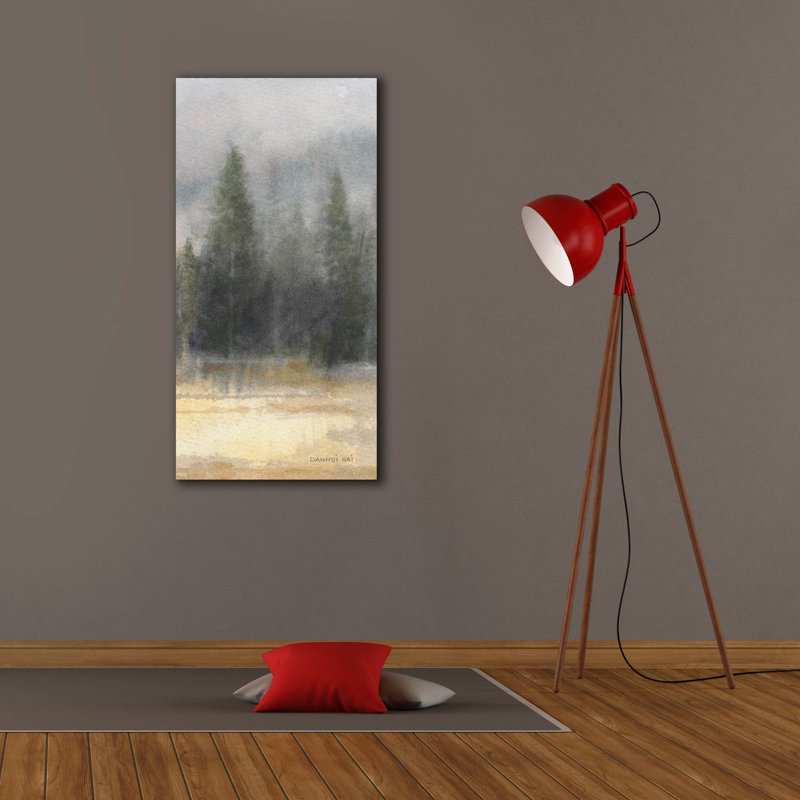  «Misty Pines Panel 2» par Danhui Nai, art mural sur toile, H 40 po x l 20 po