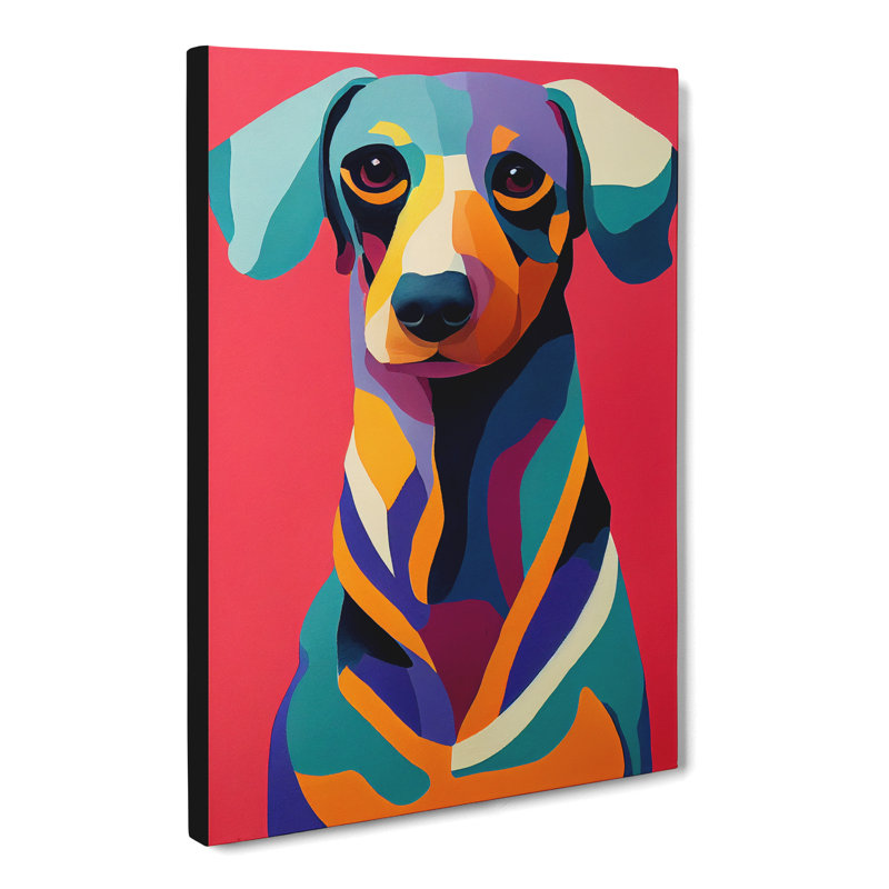 Dachshund in Colour Vol.4 - Wall Art, 50cm H x 35cm W x 3cm D, Wrapped Canvas