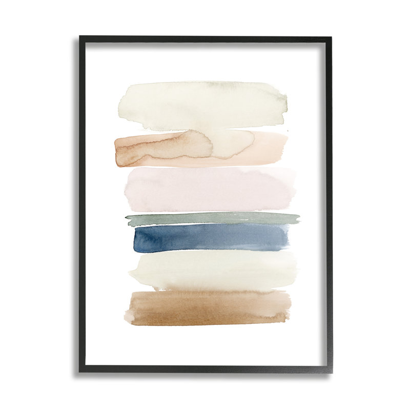 Tranquil Earth Tones, peinture abstraite moderne de salon XXL, estampe numérique encadrée, art texturé par Grace Popp