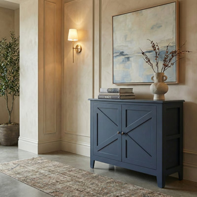 Maye 42" Wide Farmhouse 2-Door Accent Storage Cabinet With Interior Shelves by Red Barrel Studio