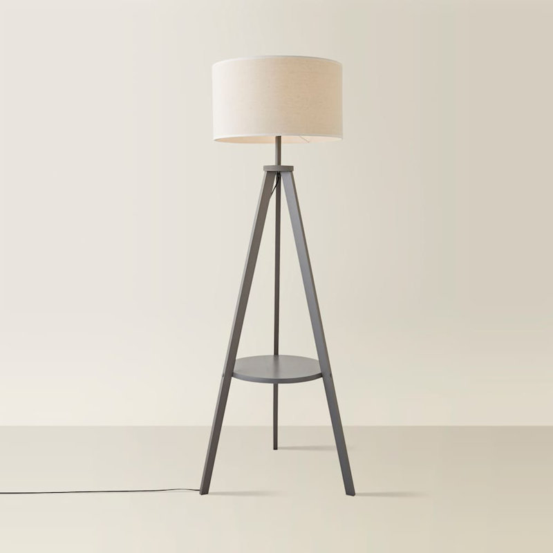 Aristeia 149cm Tripod Floor Lamp, Natural, No, Grey