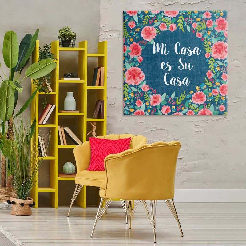 «Su Casa Flores Rosas» par Harriet Sussman, H 36 po x l 36 po