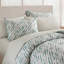 Ensemble d'édredon pour grand lit 7 pièces vert et gris, draps-132801714