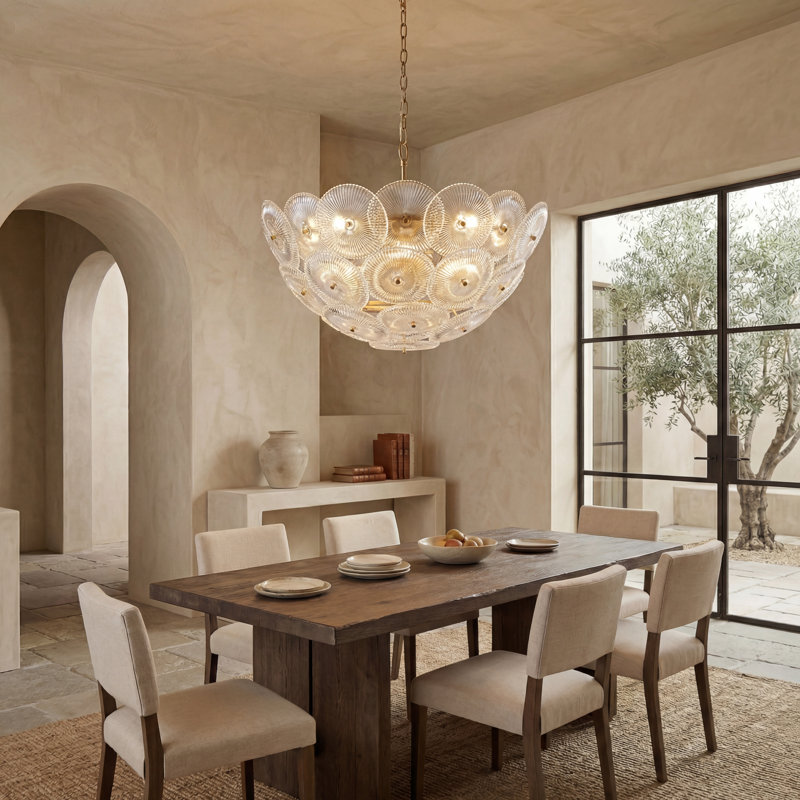 Alberta Glass And Metal Chandelier