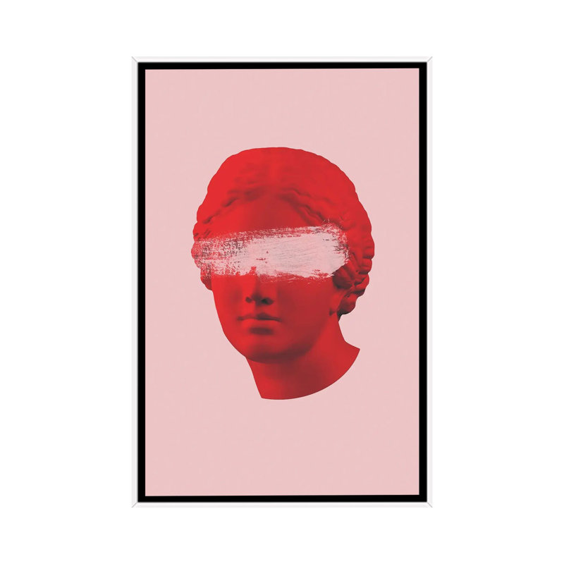 Venus Pink And Red - Print on Canvas, White Framed, 101.6 cm H x 66.04 cm W