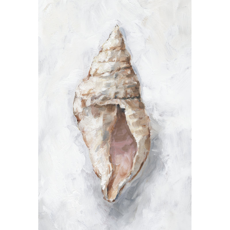 White Shell Study III - Painting, 91cm H x 61cm W, Wrapped Canvas