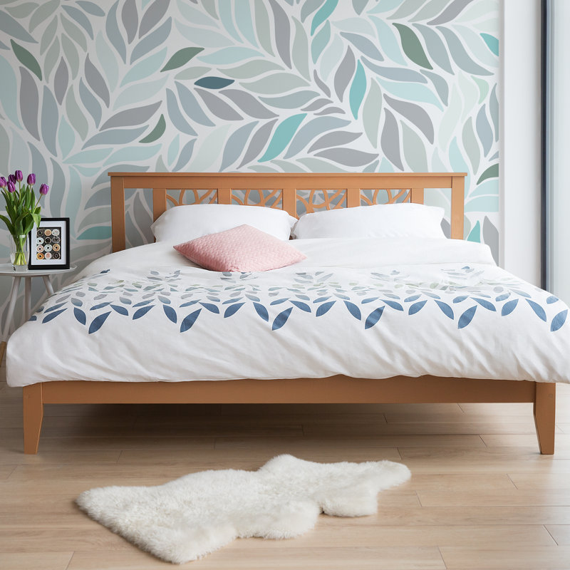 Solid Wood Bed, Light Brown, Super King (6')