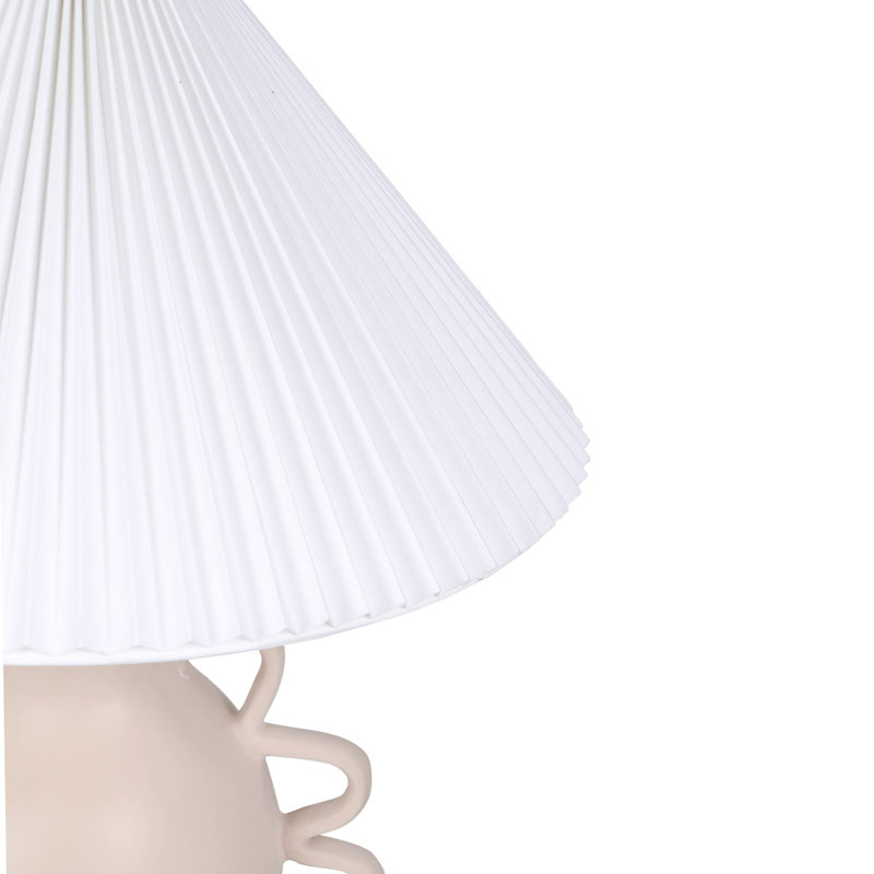 Catharine Hazza Pleated Table Lamp, Cream