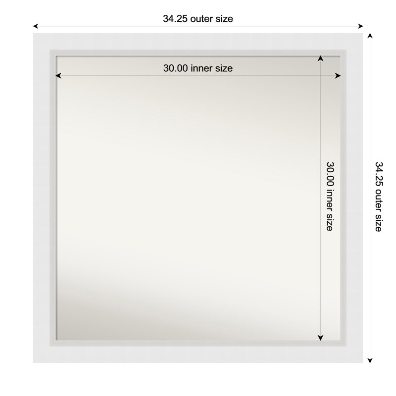 Miroir mural Marja, Carré, 34,25 po x 34,25 po