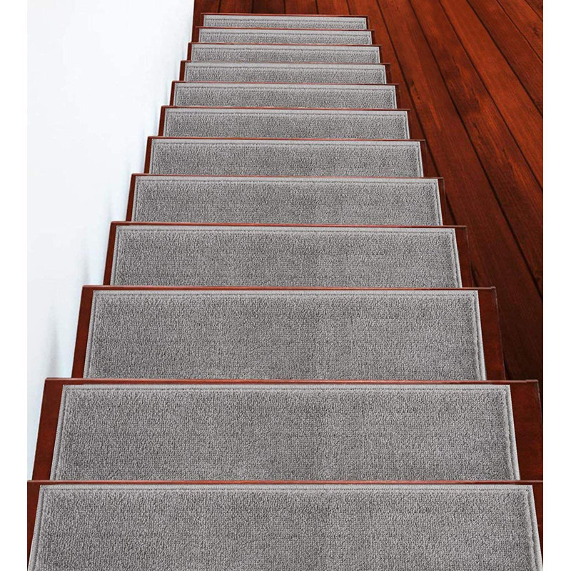 Non -Slip Indoor 9" x 28" Stair Tread, Gray