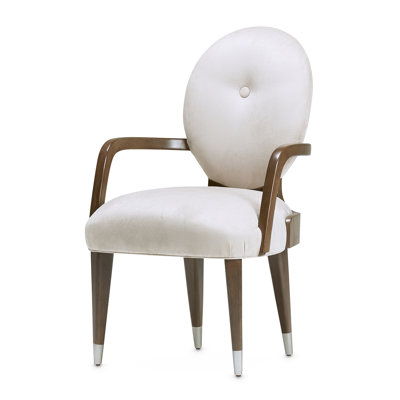 Roxbury Park 19'' H Tufted Upholstered Ash Armchair