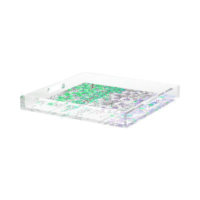 Orchid Garden Acrylic Square Decorative Tray
