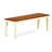 6 Piece Kitchen Table & Chairs Set Contains a Rectangle Dining Table with Butterfly Leaf and 4 Dining Room Chairs with a Bench, Buttermilk & Cherry