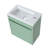 18" Green Small Wall-Mounted Bathroom Vanity With Ceramic Sink