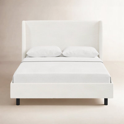 Tilly Linen Upholstered Wingback Bed
