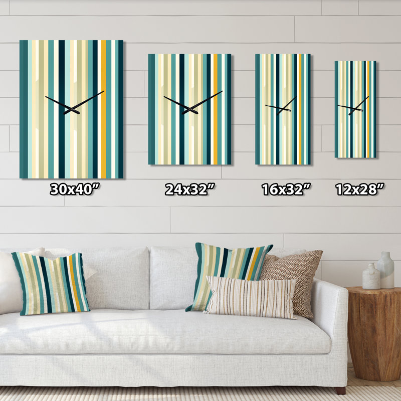 Jaquilyn - Horloge murale moderne, H 40 po x l 10 po x P 1 po