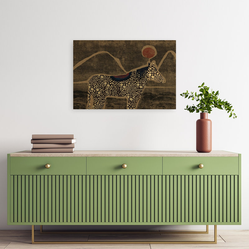 Reproduction d'art mural cheval rouge, 16" H x 24" W