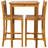 4 - Person Teak Solid Wood Patio Dining Set Square Table