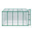 Serre de plain-pied pour l'extérieur, serre en polycarbonate avec cadre en aluminium, évents réglables, porte verrouillable pour la cour arrière-121528995-121528997