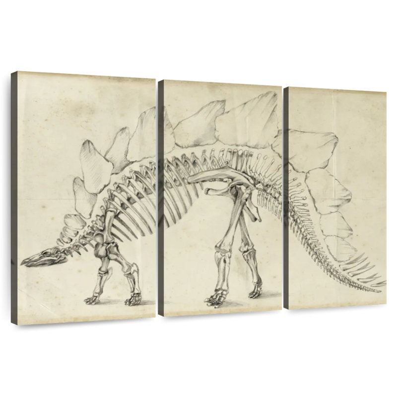Brampt Dinosaur Study III, 24" H x 38" W