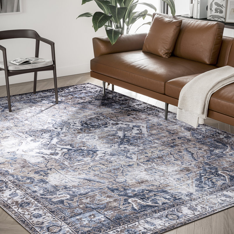 Tapis brun à motif oriental, Rectangle 4 pi x 6 pi
