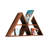 Artyom 2 Piece Triangle Mango Accent Shelf