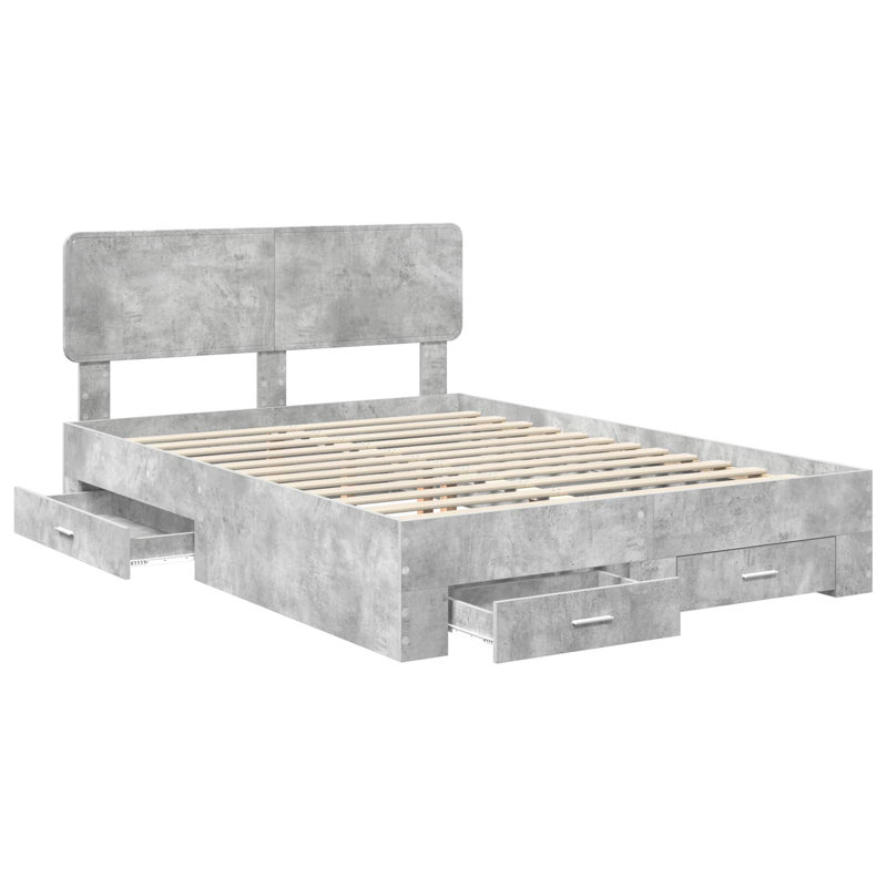 Bed Frame, Kingsize (5'), Concrete Grey