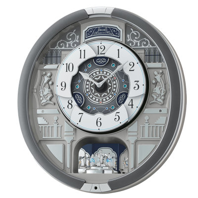 QXM366SRH Melodies In Motion Clock, Silver-Tone