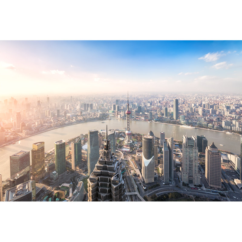 Peacham Shanghai Skyline - Wrapped Canvas Print, 20cm H x 30cm W x 3.8cm D