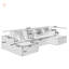 Canapé modulaire en U en forme de U, canapé modulaire compressé en velours côtelé de style minimaliste moderne, canapé-lit pour le salon et la chambre à coucher, conception confortable et peu encombrante-1680123140