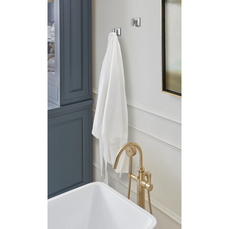 Highland Ridge Wall Mounted Robe Hook, Polished Nickel