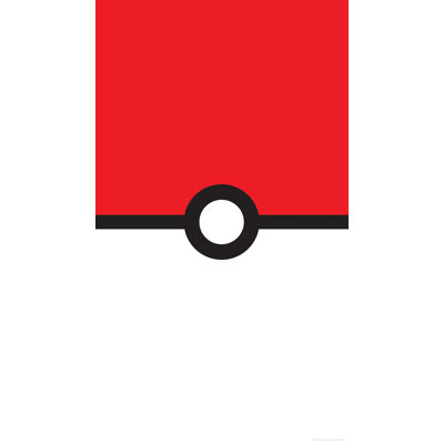 Pokémon Pokeball Red and White Peel and Stick Mural