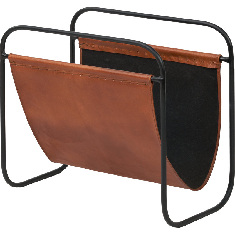 Free Standing Magazine Rack, Vintage Brown