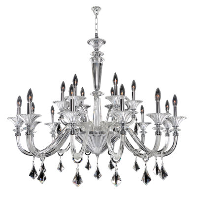 Chauvet 18 LT Chrome/Clear Chandelier Allegri