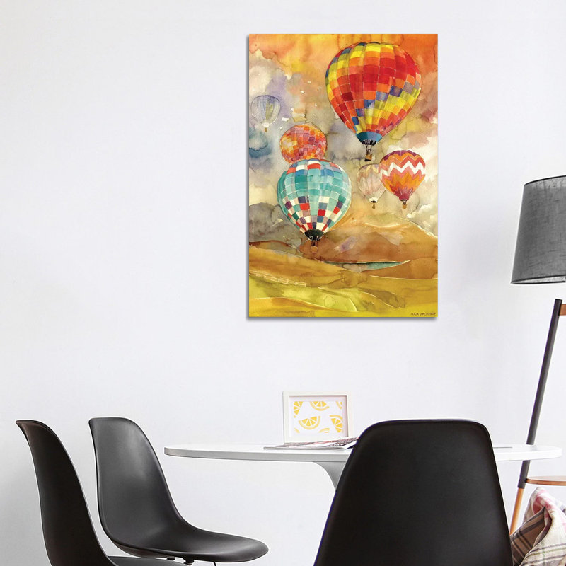 Balloons by Maja Wronska - Wrapped Canvas Painting, 101.6 cm H x 66.04 cm W