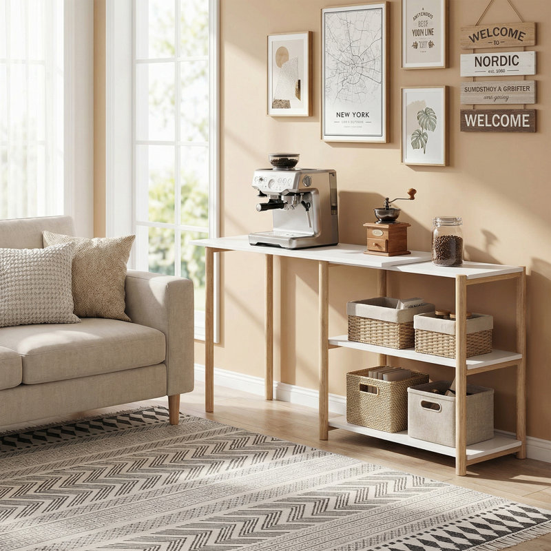 Foldable L-Shaped Writing Desk