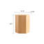 Table de bout hexagonale Nature Wood Grain, facile à utiliser dans les petits bureaux à domicile, table basse moderne 15,92 po 13,28 po 18,9