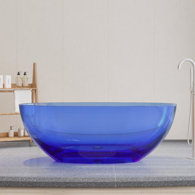 Baignoire de trempage autoportante en résine 61 po x 29,5 po
