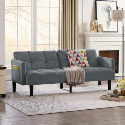 Velvet Futon Couch