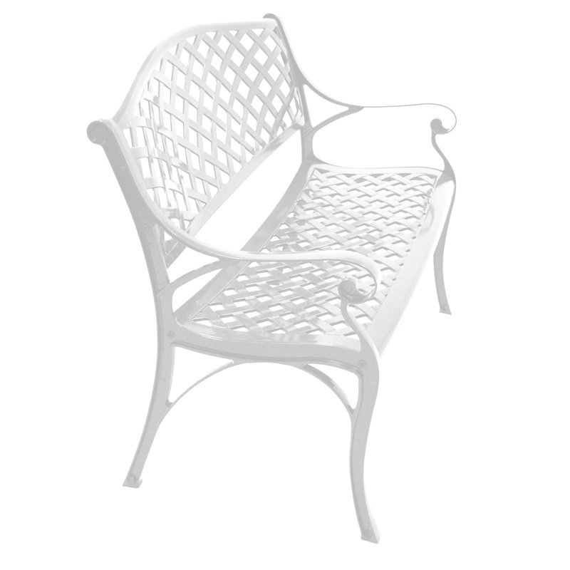 Sprague Aluminum Park Bench, White