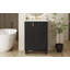 Meuble-lavabo de 24 po avec lavabo, armoire de salle de bain avec tablette de porte, rangement latéral ouvert, structure en bois massif, porte à fermeture douce, -115898876