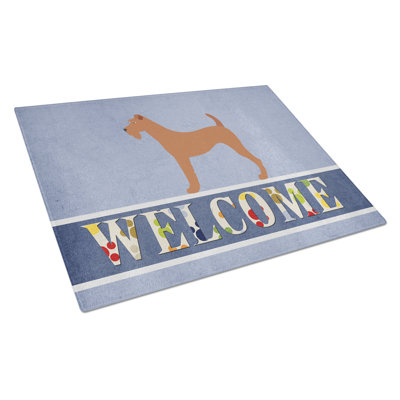 Caroline's Treasures Tempered Glass Welcome Cutting Board