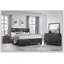 Miroir CIVIC avec finition grise élégante et garniture en bois pour un décor de chambre à coucher moderne-580645684