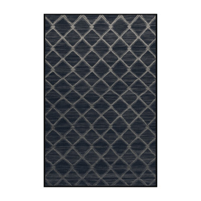 Tapis gris en treillis lavable à la machine