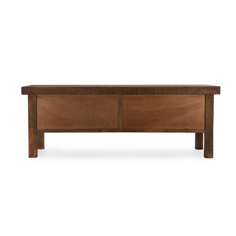 Lahey 93'' W Solid Wood Console Table, Mission Brown