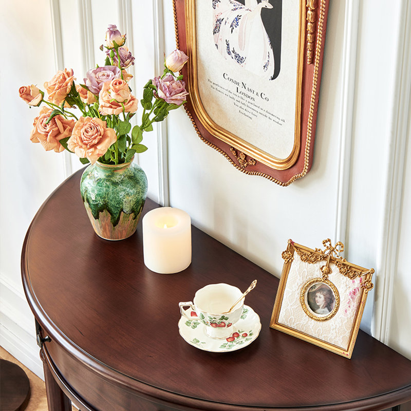 Half Round Solid Wood Console Table