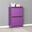 Modern Purple Shoe Cabinet, 20.1 x 33.1 x 10.2 inches | 100% Melamine Coated Particle Board, Thickness: 0.6 inches | Stylish Storage Solution for Entryway & Closet, Durable & Elegant Design-983543894